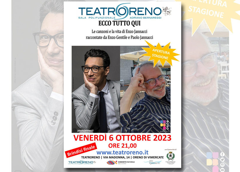 CONCERTO PAOLO JANNACCI al TEATRORENO inaugurazione stagione 2023/2024