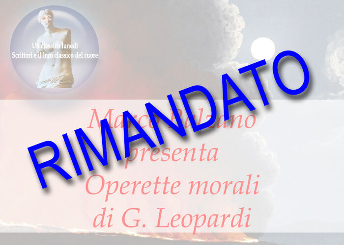 MARCO BALZANO presenta OPERETTE MORALI di G. Leopardi