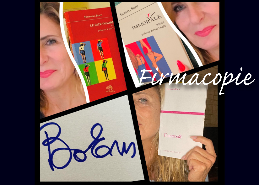 Firmacopie EMANUELA BOTTI con FEMMEOB. UNA DONNA IN POESIA ed. Scrivere poesie